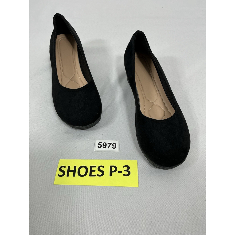 Womans Fashion Wedge Slipon Pumps Size 8.5 Black Round Toe NWOT